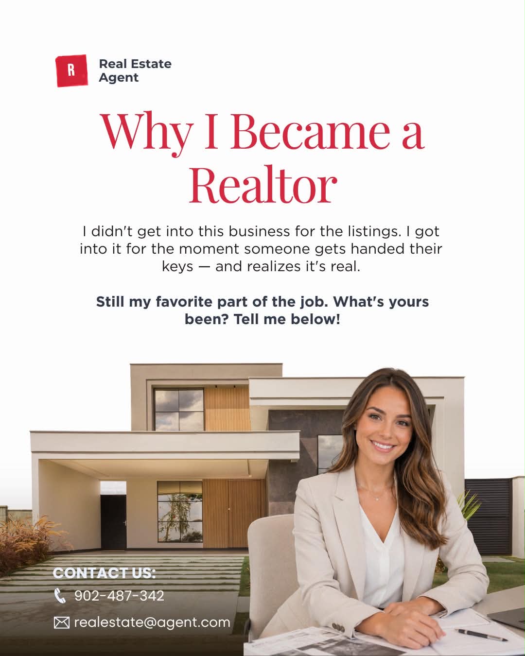 Why I became a Realtor — personal brand post